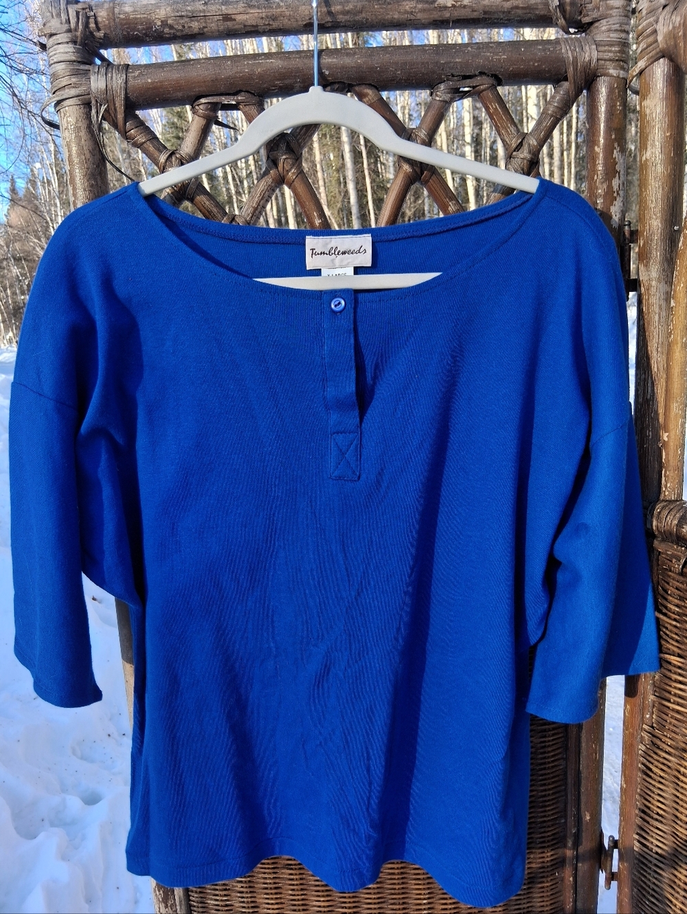 Tumbleweed Royal Blue Scoop-Neck Top